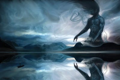 Calling The Jotun by Juliana Loomer framed wall art