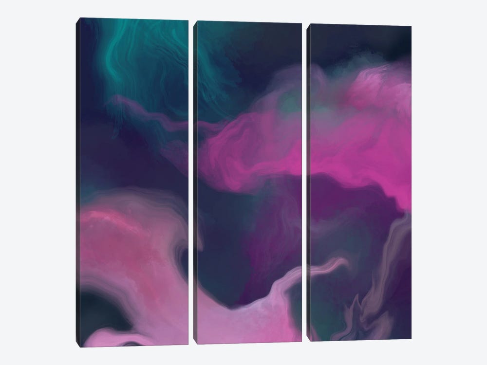 Pink Nebula by Juliana Loomer 3-piece Art Print