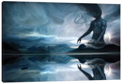 Calling The Jotun Canvas Art Print - Surreal Bodyscapes