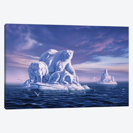 Icebergs Canvas Print #JLR11} by Jerry Lofaro Canvas Art Print