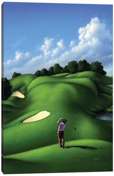 Love Of The Green Canvas Art Print - Golf Course Art