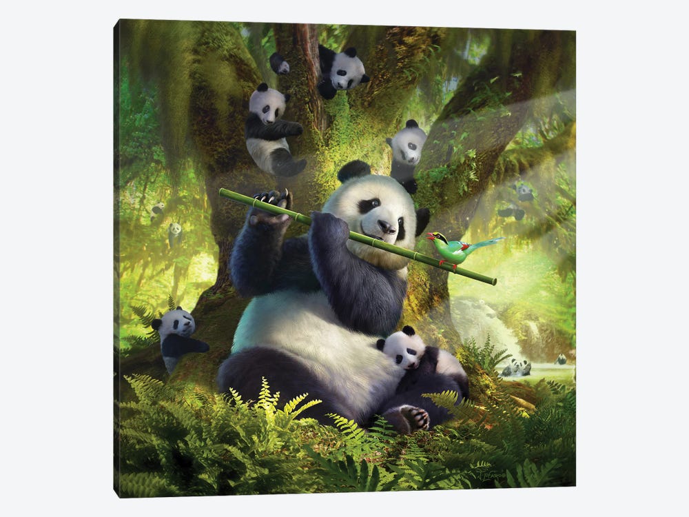 Panda Bear by Jerry Lofaro 1-piece Canvas Print