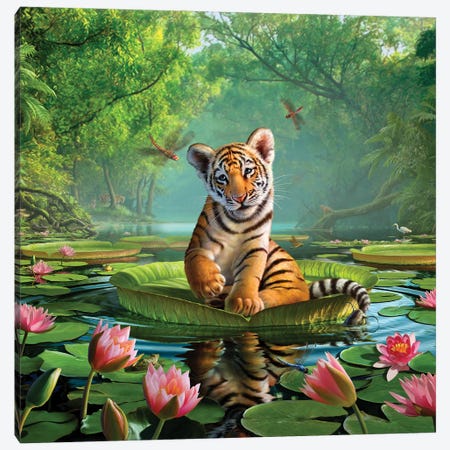 Tiger Lily Canvas Print #JLR27} by Jerry Lofaro Art Print