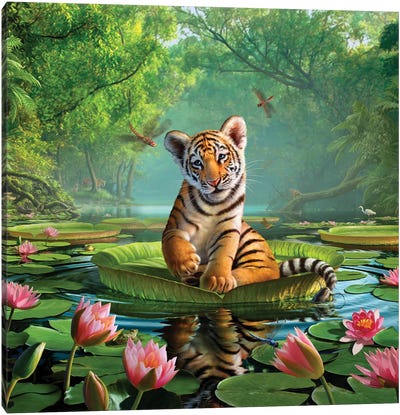 Tiger Lily Canvas Art Print - Jerry Lofaro