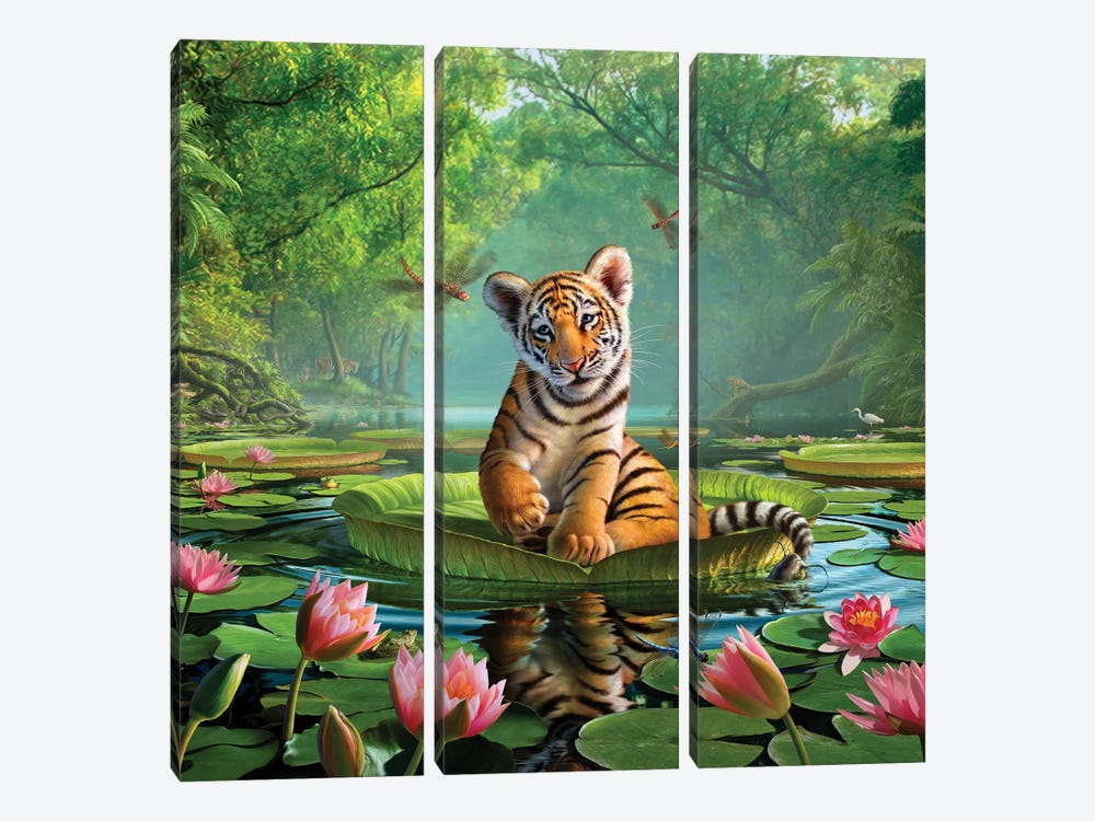 Tiger Lily by Jerry Lofaro 3-piece Canvas Print