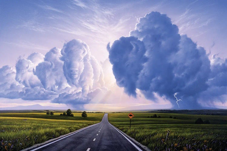 Buffalo Crossing by Jerry Lofaro wall art