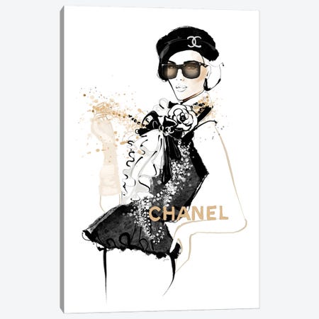 Iconic Chanel Canvas Print #JLT10} by Janka Letková Canvas Art Print