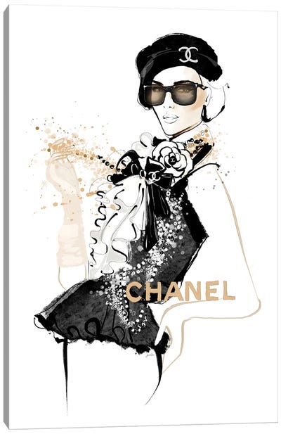 Iconic Chanel Canvas Art Print - Janka Letková