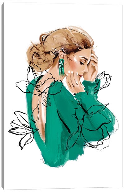 Emerald Beauty Canvas Art Print - Janka Letková