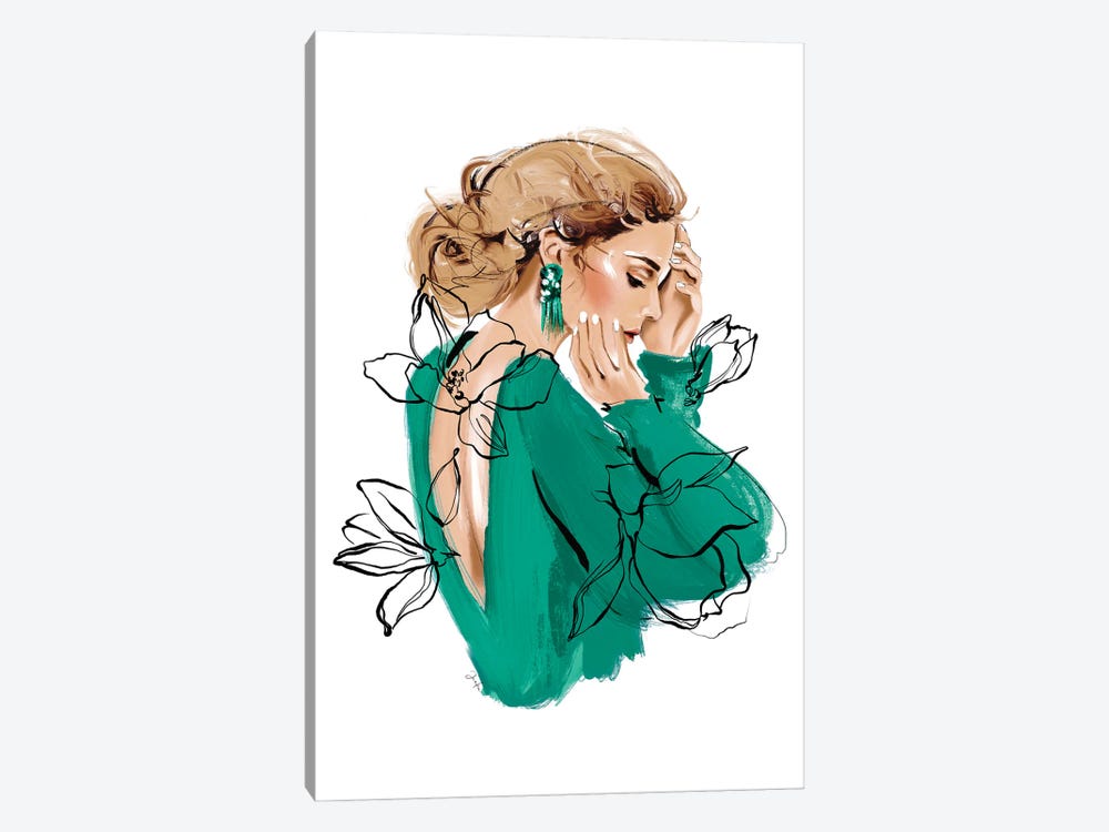 Emerald Beauty by Janka Letková 1-piece Canvas Print