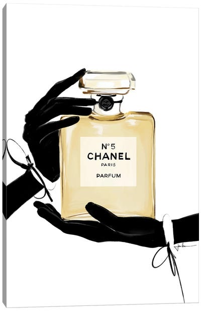 Chanel N°5 Canvas Art Print - Perfume Bottle Art