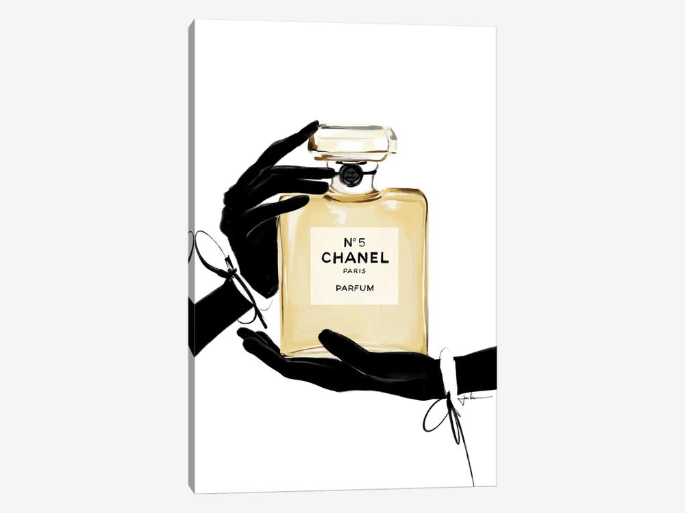 Janka Letková Canvas Prints - Chanel N°5 ( Fashion > Hair & Beauty > Perfume Bottles art) - 26x18 in