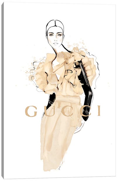 Iconic Gucci Canvas Art Print - Women's Pants Art