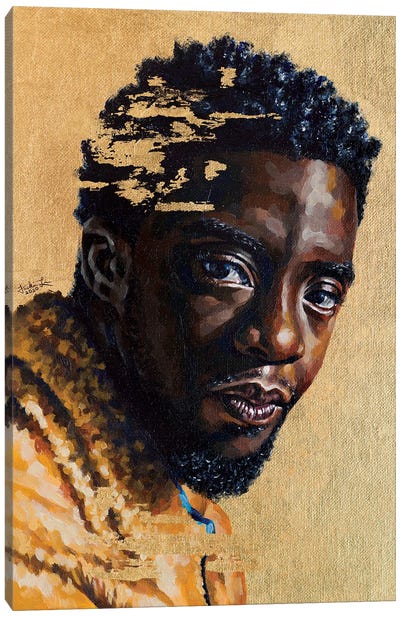 Chadwick Boseman Canvas Art Print - Jackie Liu