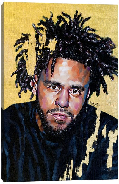J. Cole Canvas Art Print - Rap & Hip-Hop Art