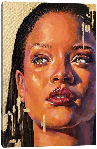 Rihanna Canvas Art Print - Jackie Liu