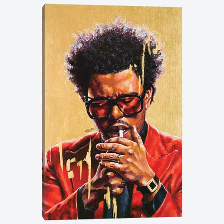 The Weeknd Canvas Print #JLU24} by Jackie Liu Canvas Art