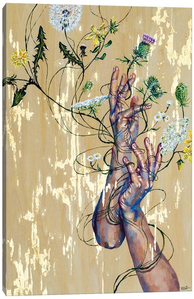 Weeds Canvas Art Print - Jackie Liu