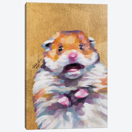 Hamster Meme Canvas Print #JLU31} by Jackie Liu Canvas Wall Art
