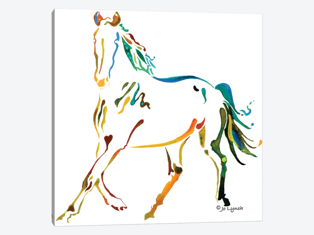 Horse Many Colors II by Jo Lynch 1-piece Art Print