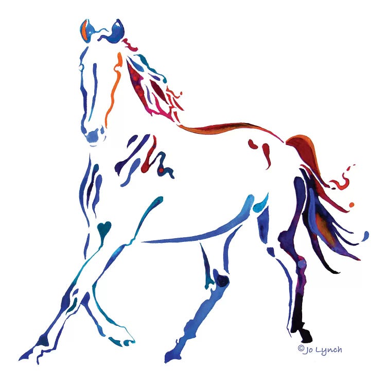 Horse Many Colors III by Jo Lynch wall art