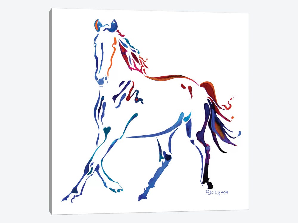 Horse Many Colors III by Jo Lynch 1-piece Canvas Artwork