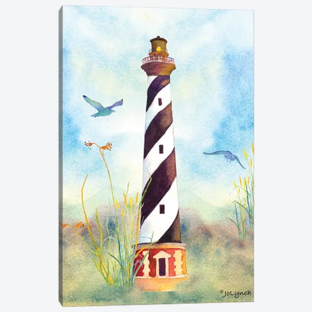 Lighthouse Cape Hatteras II Canvas Print #JLY107} by Jo Lynch Canvas Art Print