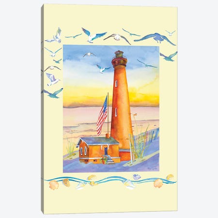 Lighthouse Currituck I Canvas Print #JLY108} by Jo Lynch Canvas Wall Art