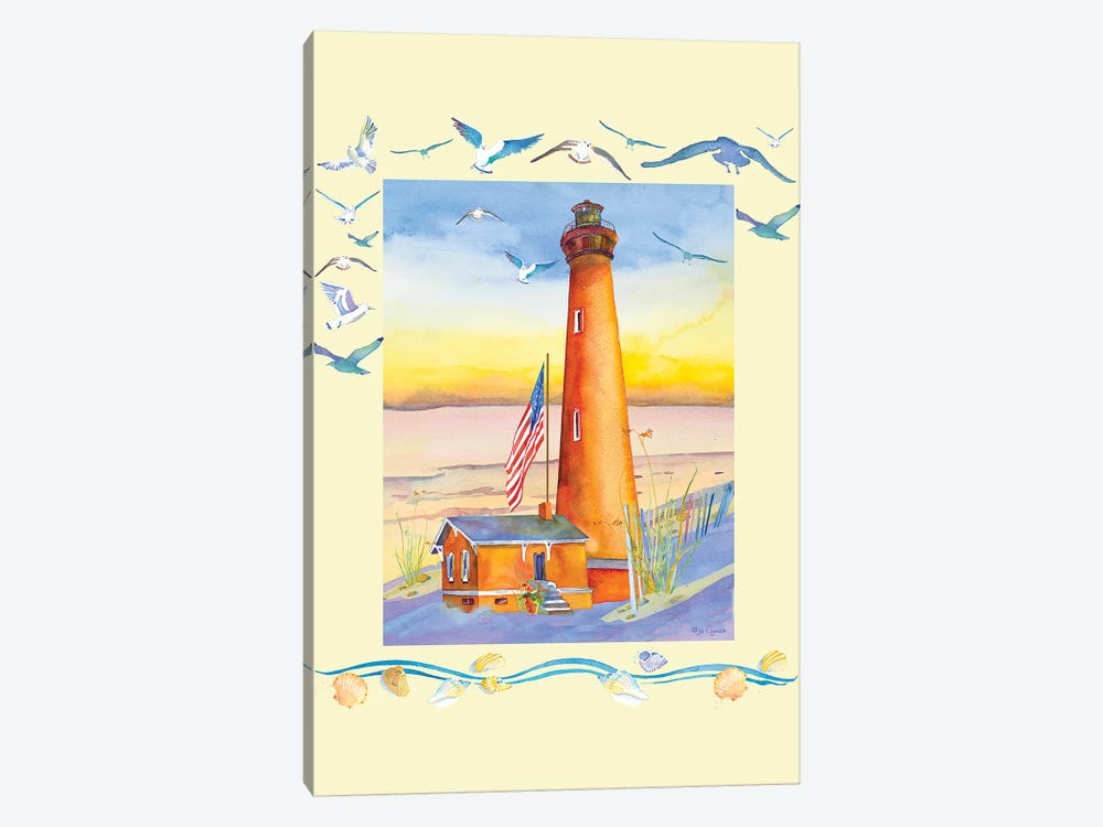 Lighthouse Currituck I by Jo Lynch 1-piece Canvas Artwork