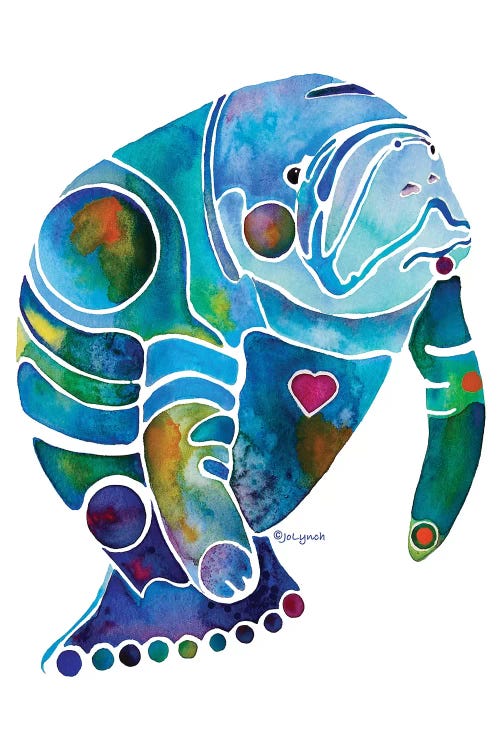 Manatee I by Jo Lynch wall art
