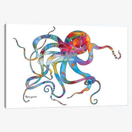 Octopus Multi II Canvas Print #JLY115} by Jo Lynch Canvas Art
