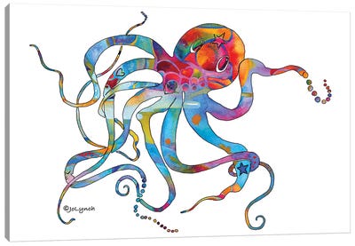 Octopus Multi II Canvas Art Print - Jo Lynch