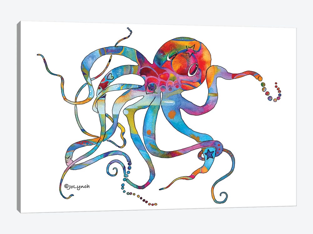 Octopus Multi II by Jo Lynch 1-piece Canvas Art