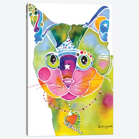 Cat Whimsical Canvas Print #JLY11} by Jo Lynch Canvas Artwork
