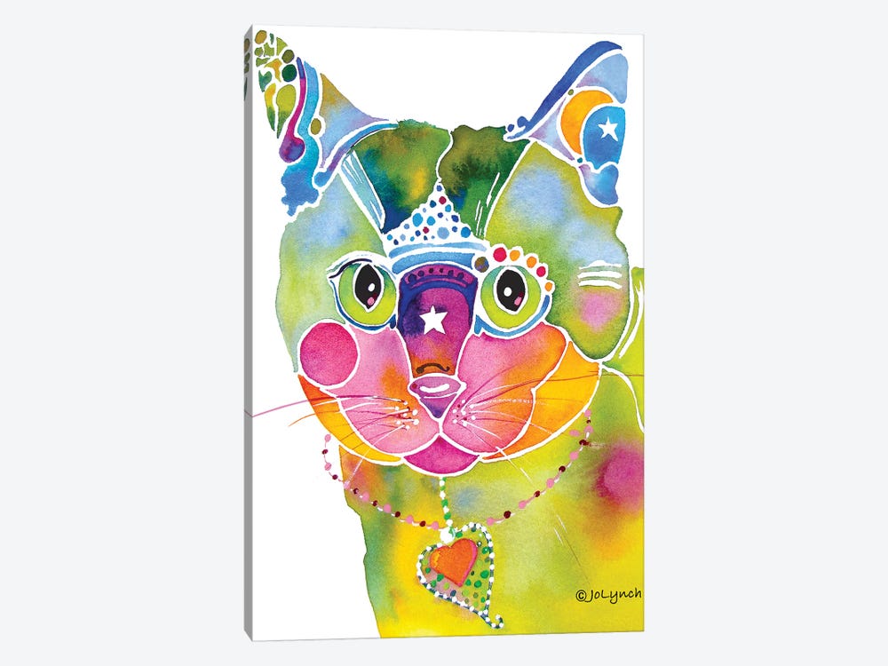 Cat Whimsical by Jo Lynch 1-piece Canvas Print