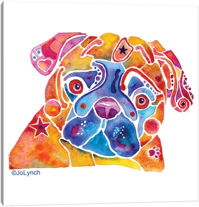 Pug Dog Whimzicals Canvas Art Print - Jo Lynch