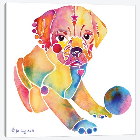 Puggle Dog Puppy Canvas Print #JLY125} by Jo Lynch Canvas Art Print