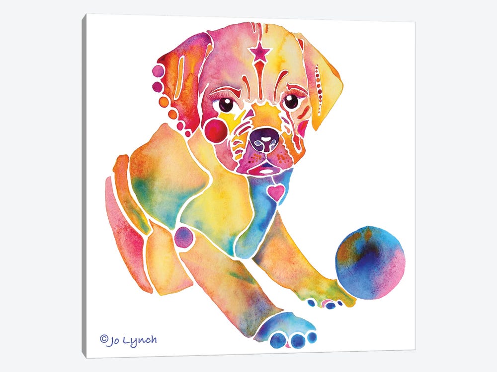 Puggle Dog Puppy by Jo Lynch 1-piece Canvas Art Print