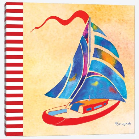 SailBoat Summer Canvas Print #JLY128} by Jo Lynch Canvas Wall Art