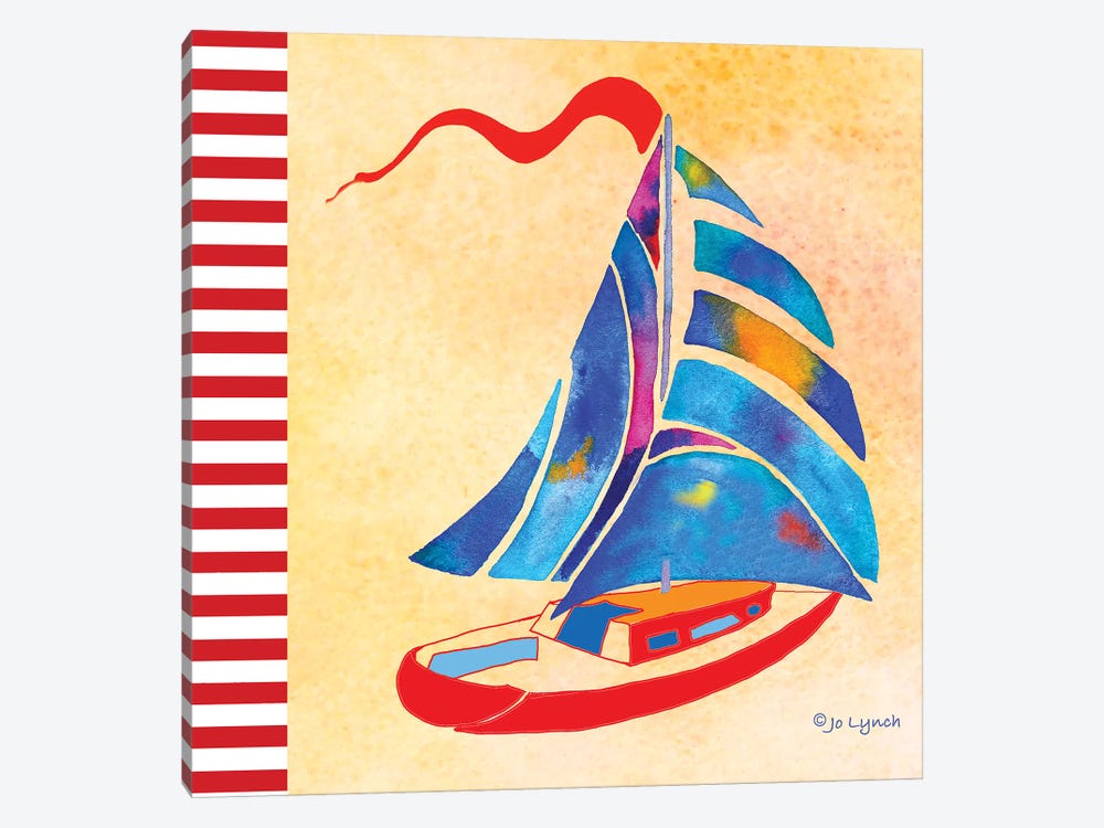 SailBoat Summer by Jo Lynch 1-piece Canvas Artwork