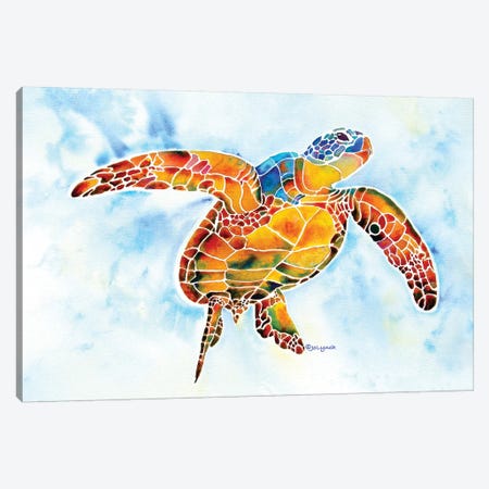 Sea Turtle I - Gentle Giant Canvas Print #JLY129} by Jo Lynch Canvas Artwork