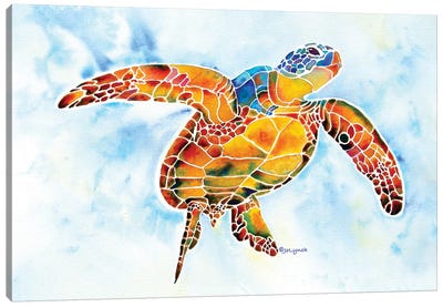 Sea Turtle I - Gentle Giant Canvas Art Print - Jo Lynch