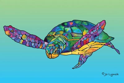 Sea Turtle Celebration by Jo Lynch art print