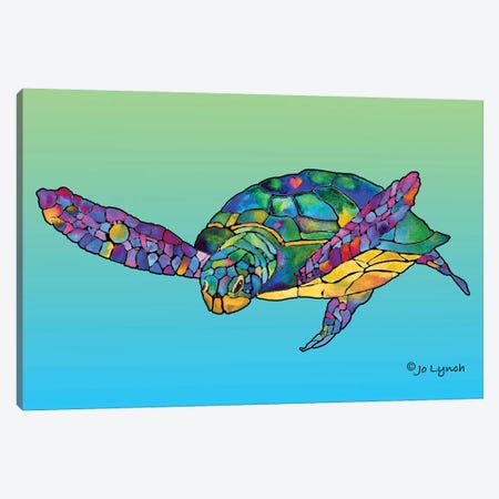 Sea Turtle Celebration Canvas Print #JLY132} by Jo Lynch Canvas Print
