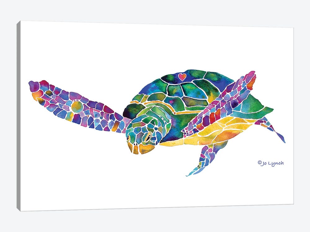 Sea Turtle Ocean 6 by Jo Lynch 1-piece Canvas Wall Art