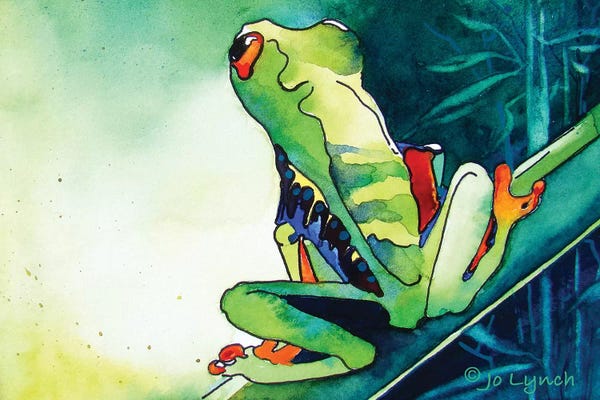 Jo Lynch: Tree Frog Green II by Jo Lynch