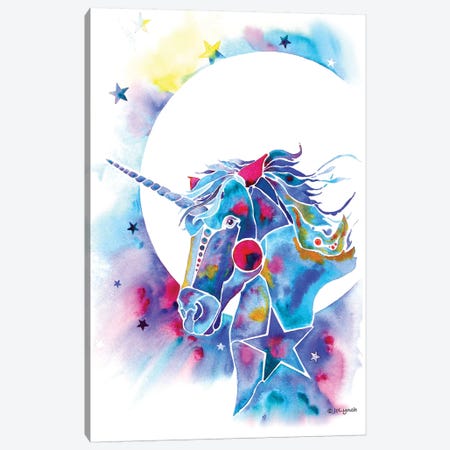 Unicorn Canvas Print #JLY151} by Jo Lynch Art Print