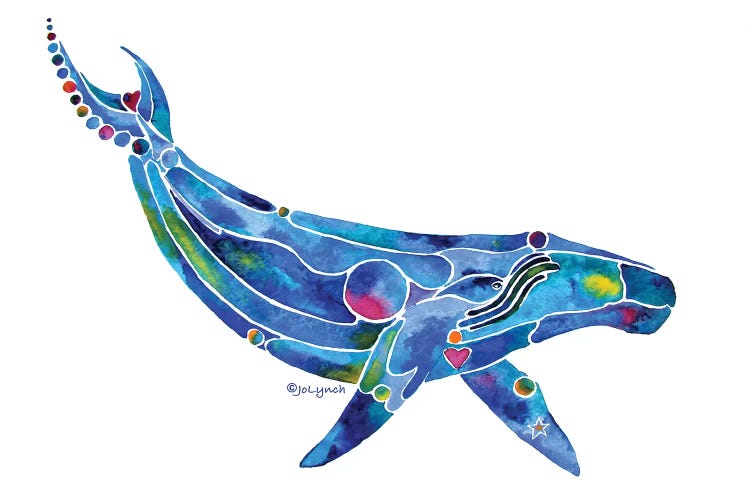 Whale Humpback Ocean by Jo Lynch wall art