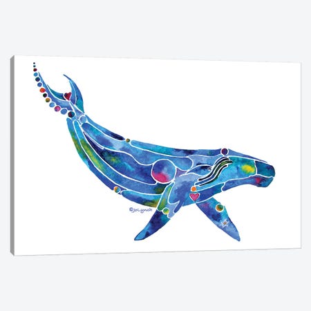 Whale Humpback Ocean Canvas Print #JLY154} by Jo Lynch Canvas Art