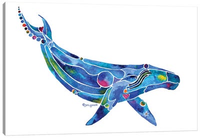 Whale Humpback Ocean Canvas Art Print - Jo Lynch